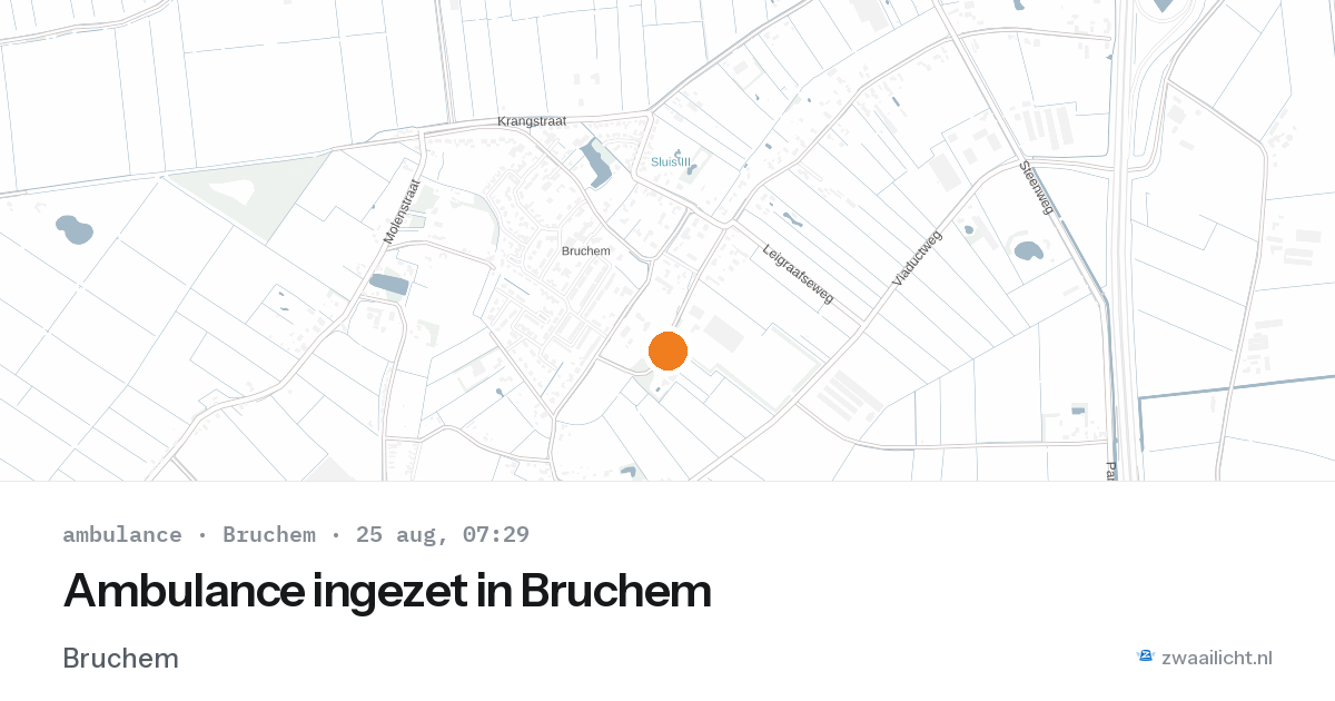 Ambulance ingezet in Bruchem — 25 aug 2026