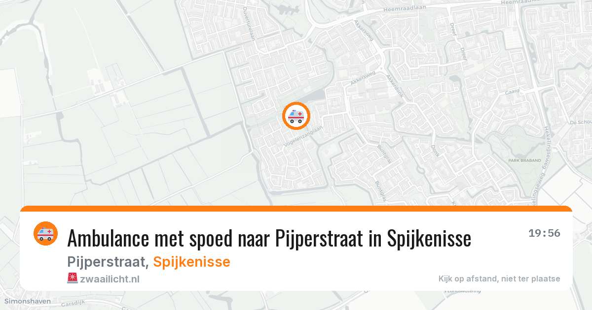 Ambulance met spoed naar Pijperstraat in Spijkenisse — 26 jun 2026