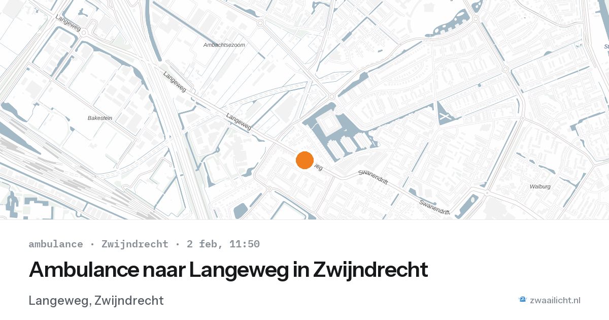 Ambulance naar Langeweg in Zwijndrecht — 2 feb 2026