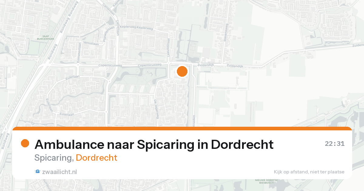 Ambulance naar Spicaring in Dordrecht — 22 mrt 2026