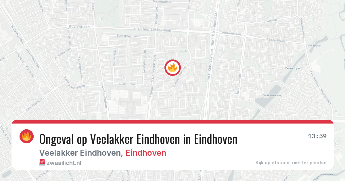 Ongeval op Veelakker Eindhoven in Eindhoven — 24 mrt 2026