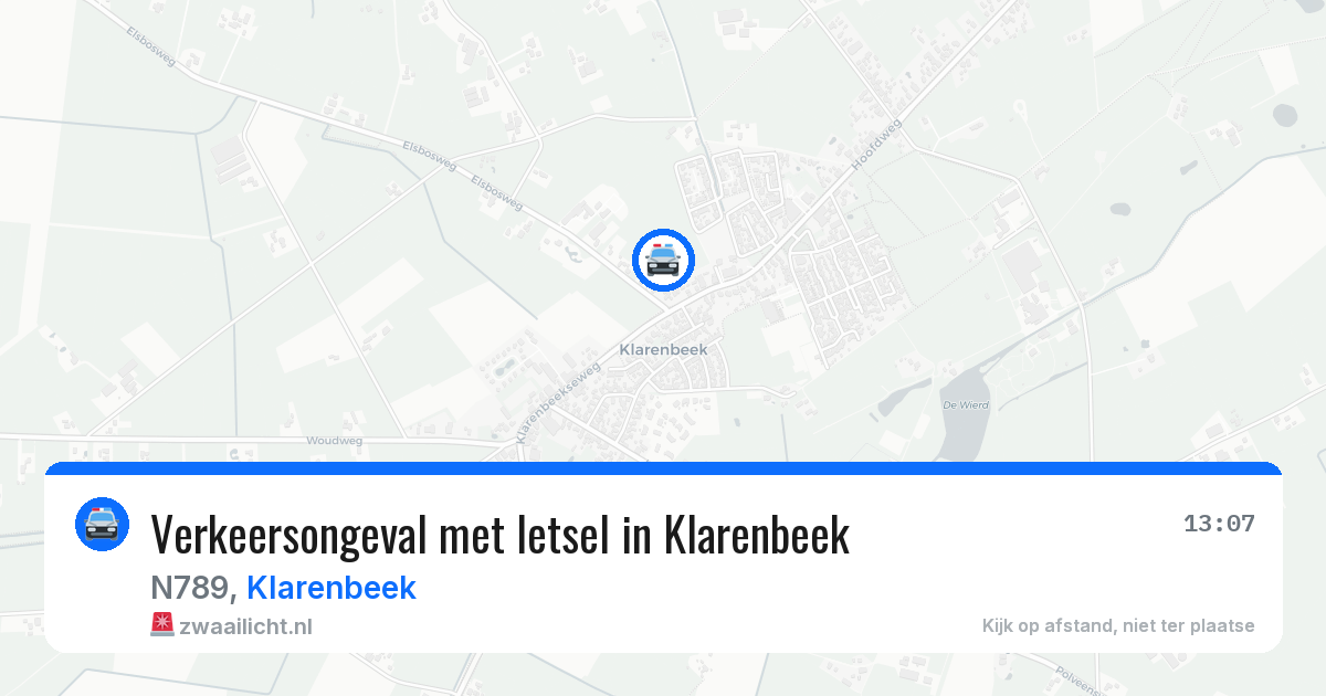 Verkeersongeval met letsel in Klarenbeek — 7 jun 2026