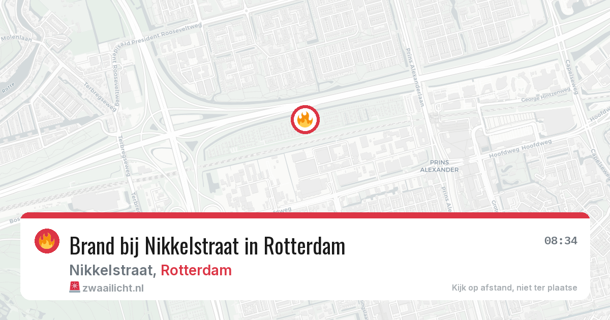 Brand bij Nikkelstraat in Rotterdam — 23 jun 2026