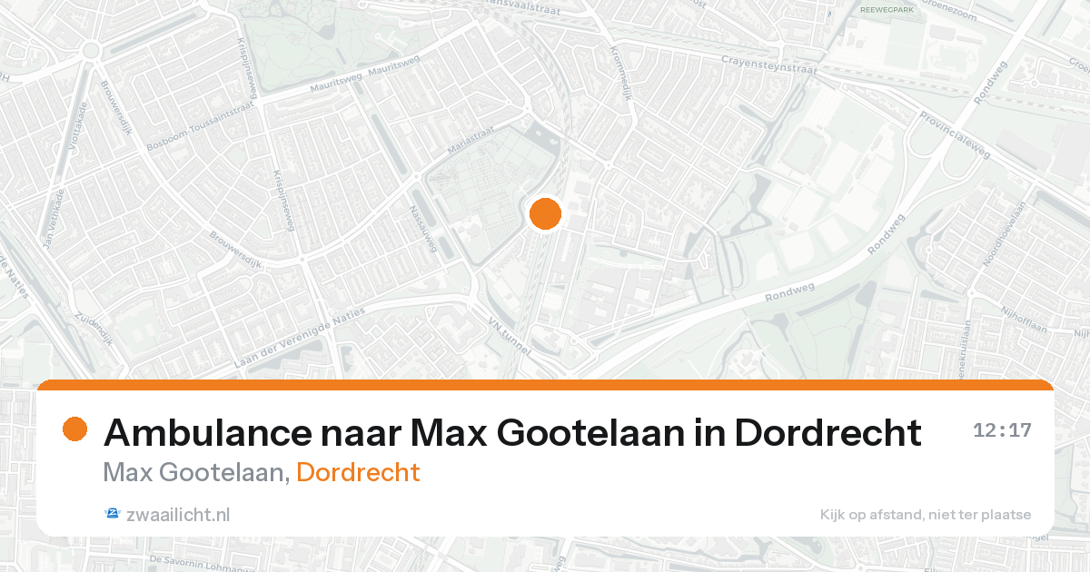 Ambulance naar Max Gootelaan in Dordrecht — 24 aug 2026