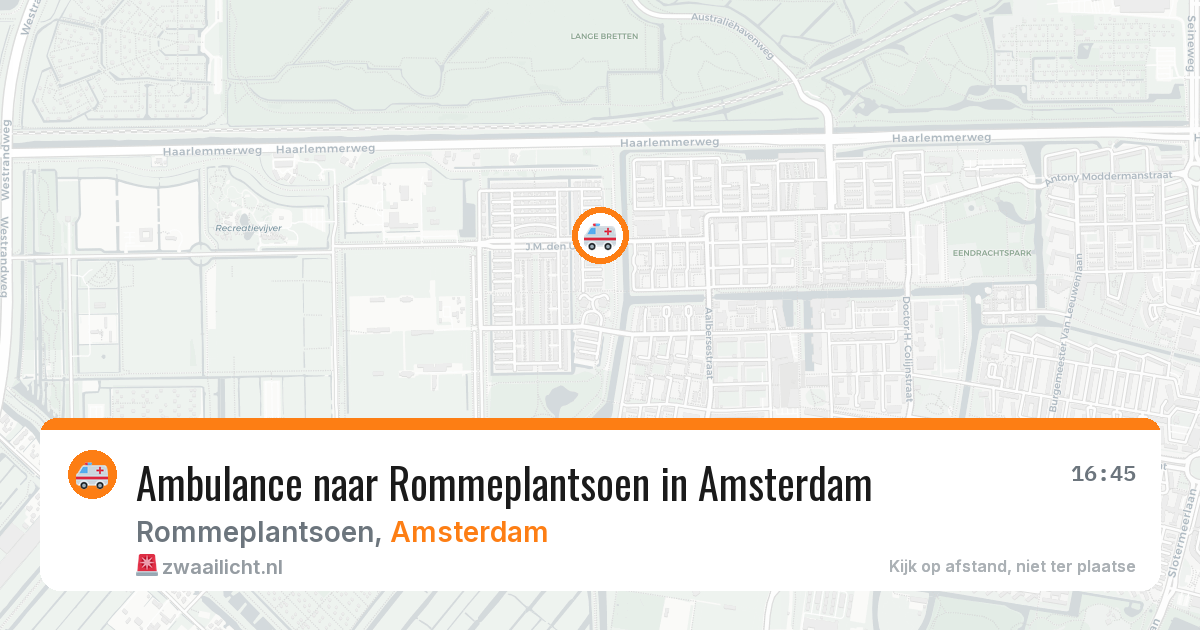 Ambulance naar Rommeplantsoen in Amsterdam — 2 aug 2026