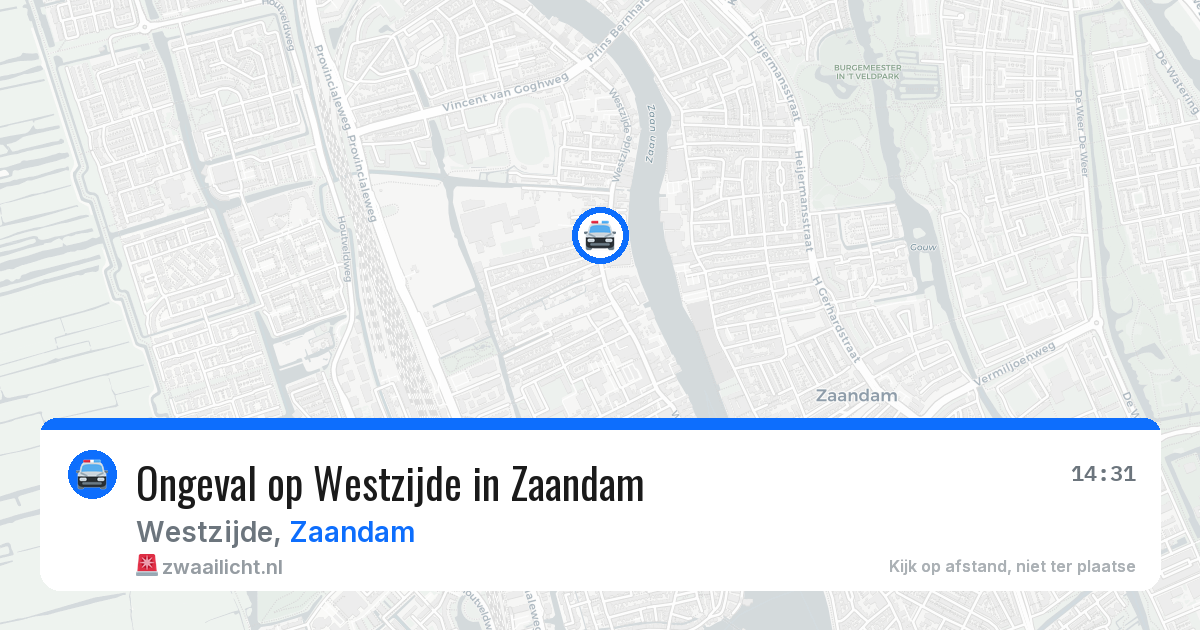 Ongeval op Westzijde in Zaandam — 30 jun 2026
