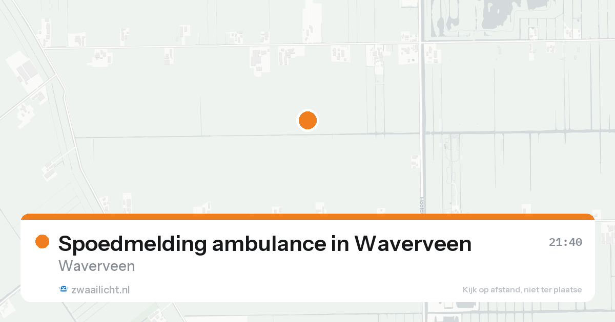 Spoedmelding ambulance in Waverveen — 20 aug 2026