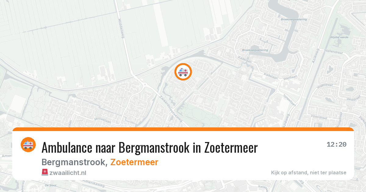 Ambulance naar Bergmanstrook in Zoetermeer — 10 apr 2026