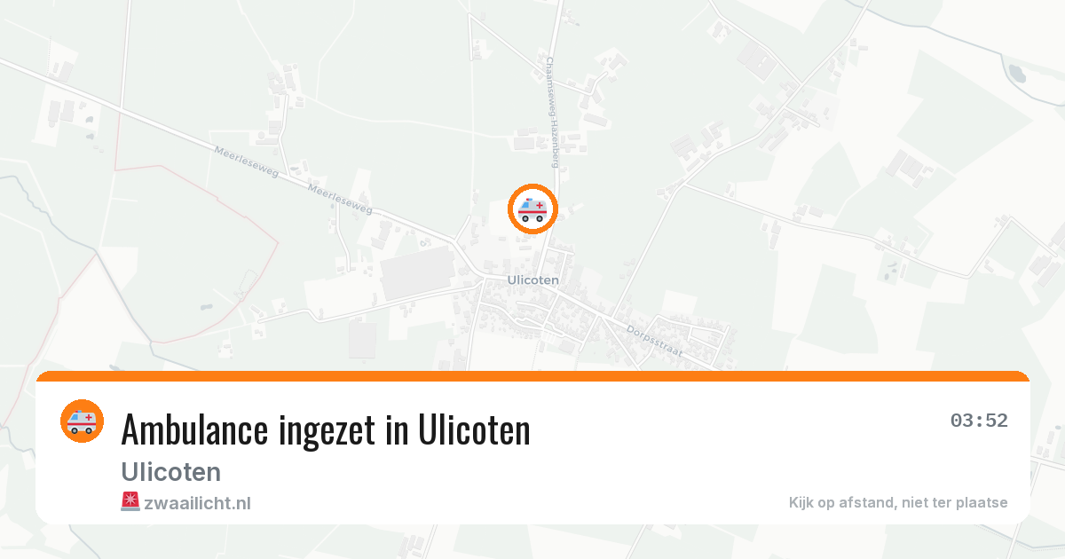 Ambulance ingezet in Ulicoten — 20 apr 2026