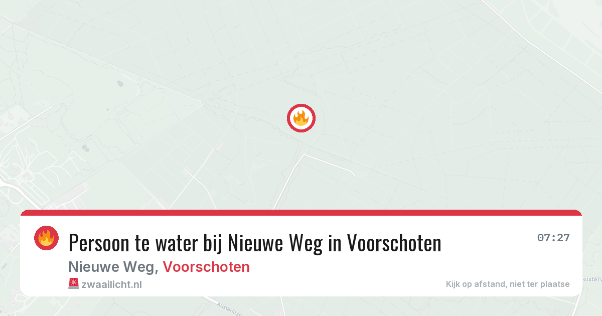 Persoon te water bij Nieuwe Weg in Voorschoten — 27 jun 2026