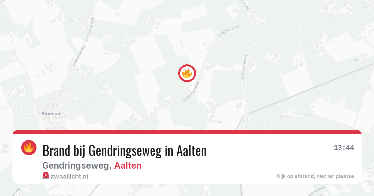 Brand bij Gendringseweg in Aalten — 20 jun 2026