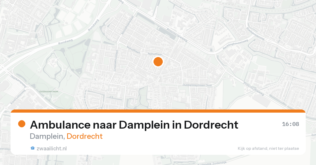 Ambulance naar Damplein in Dordrecht — 19 aug 2026