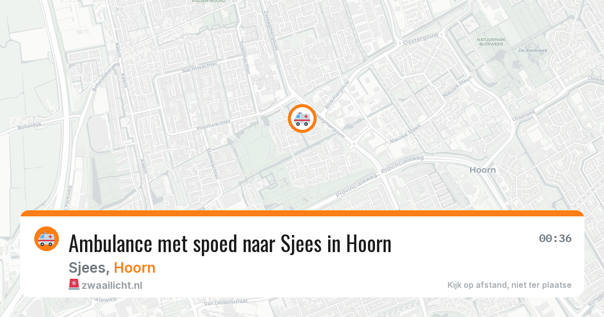 Ambulance met spoed naar Sjees in Hoorn — 19 apr 2026