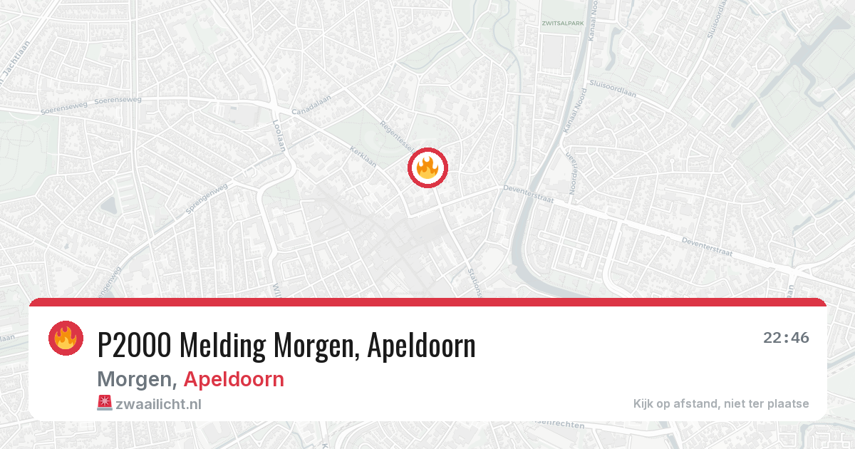 P2000 Melding Morgen, Apeldoorn — 3 aug 2026