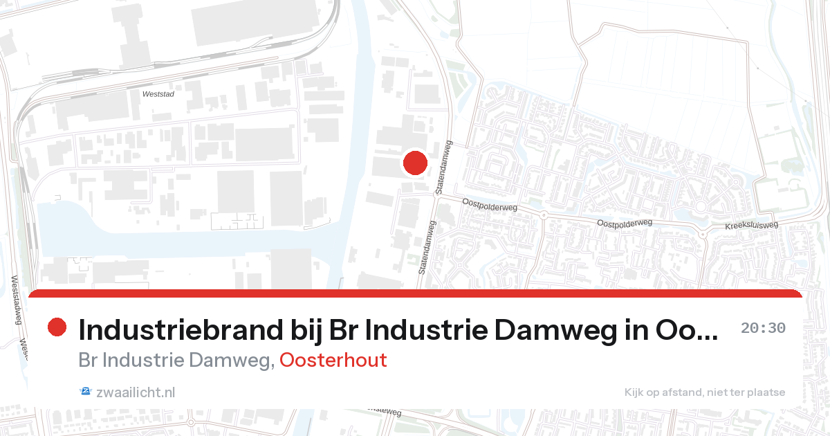 Industriebrand bij Br Industrie Damweg in Oosterhout — 11 feb 2026