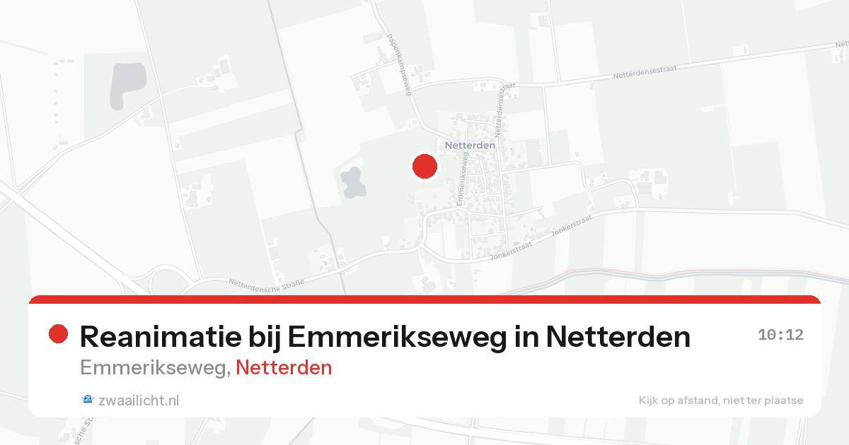 Reanimatie bij Emmerikseweg in Netterden — 24 aug 2026
