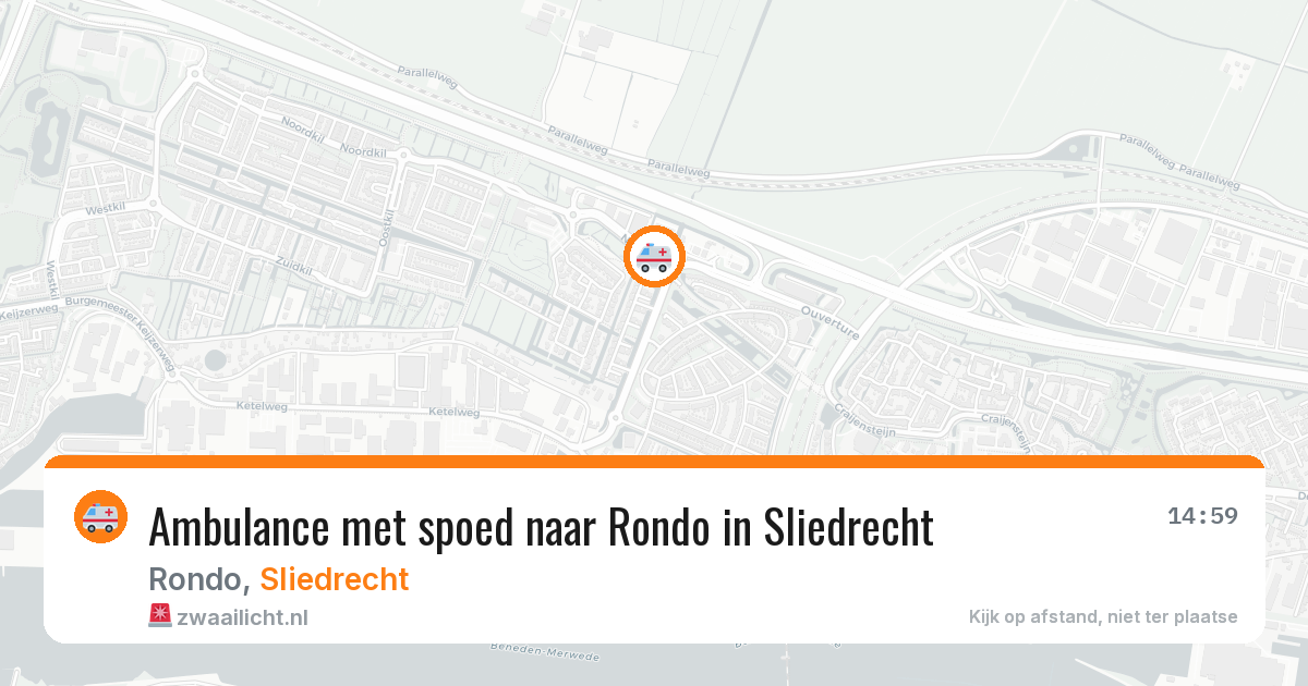 Ambulance met spoed naar Rondo in Sliedrecht — 4 jun 2026