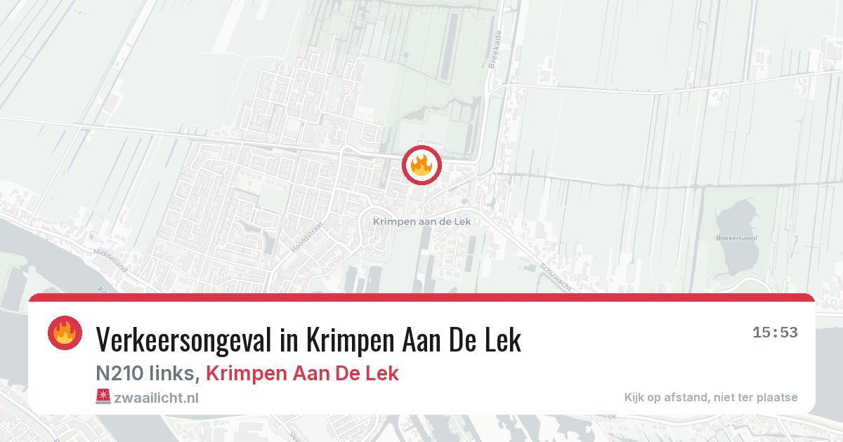 Verkeersongeval in Krimpen Aan De Lek — 19 jun 2026
