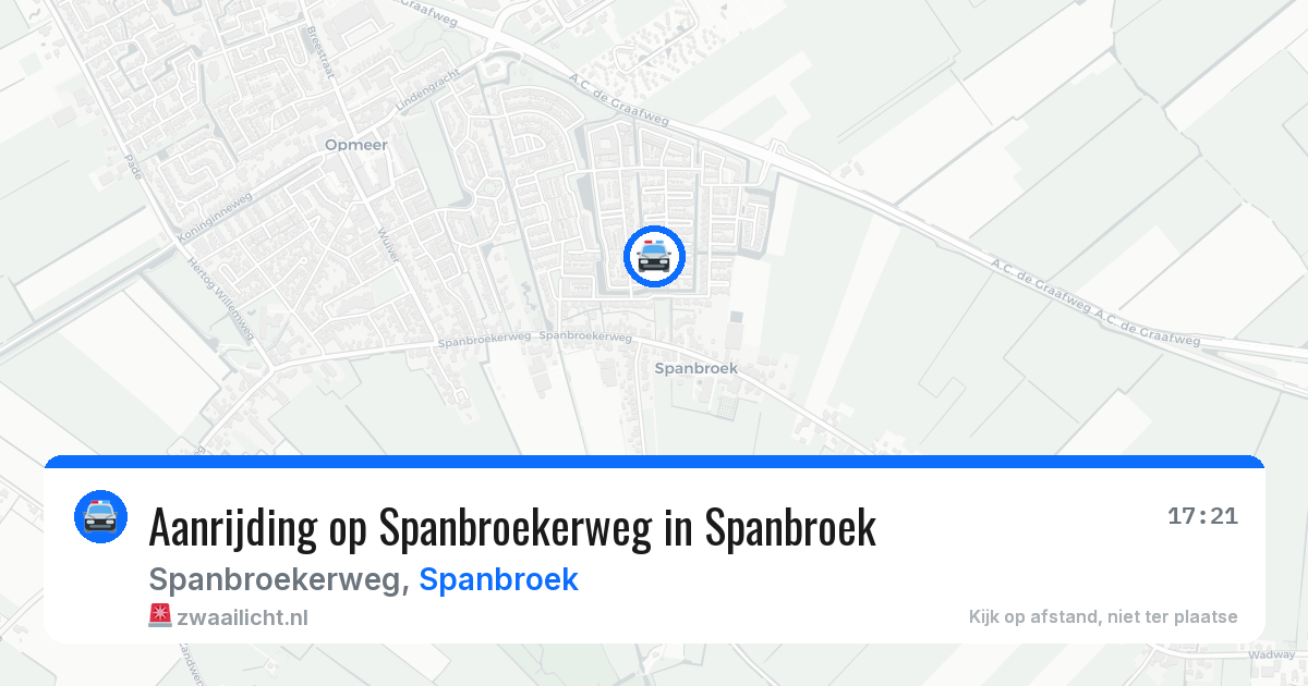 Aanrijding op Spanbroekerweg in Spanbroek — 18 jun 2026