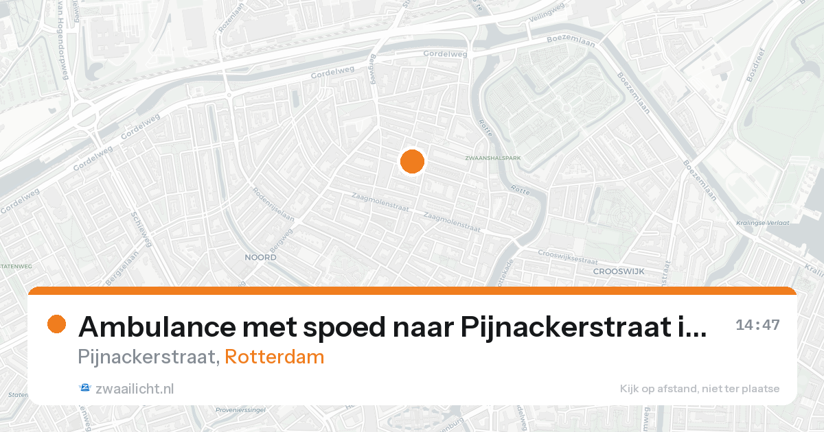 Ambulance met spoed naar Pijnackerstraat in Rotterdam — 23 aug 2026