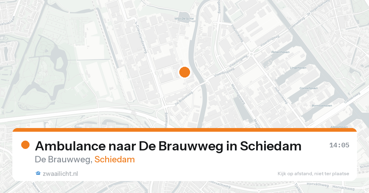 Ambulance naar De Brauwweg in Schiedam — 23 aug 2026