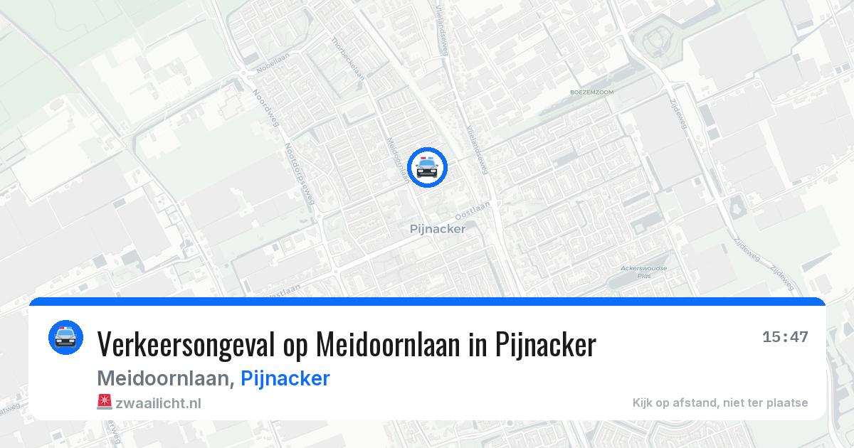 Verkeersongeval op Meidoornlaan in Pijnacker — 4 mei 2026