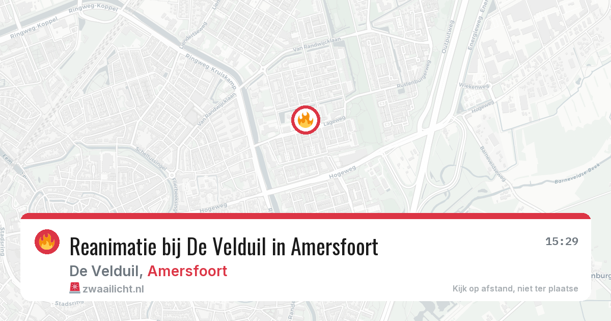 Reanimatie bij De Velduil in Amersfoort — 3 mei 2026