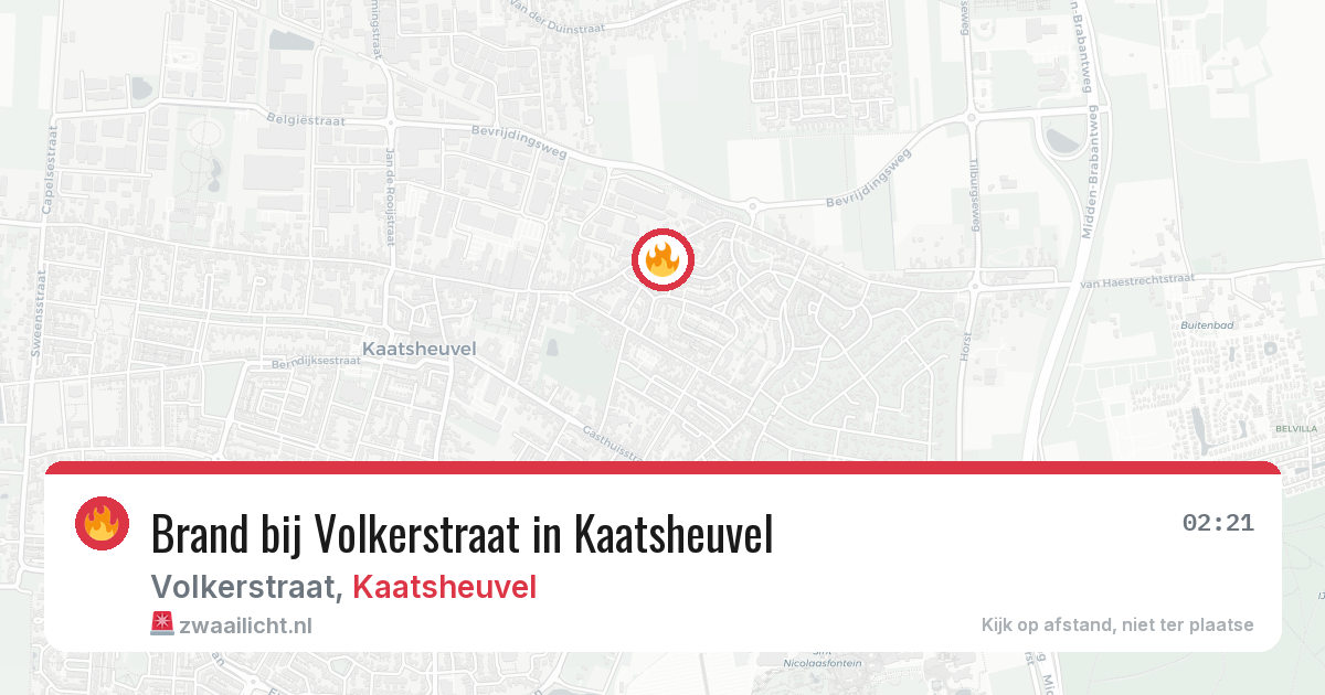 Brand bij Volkerstraat in Kaatsheuvel — 24 apr 2026