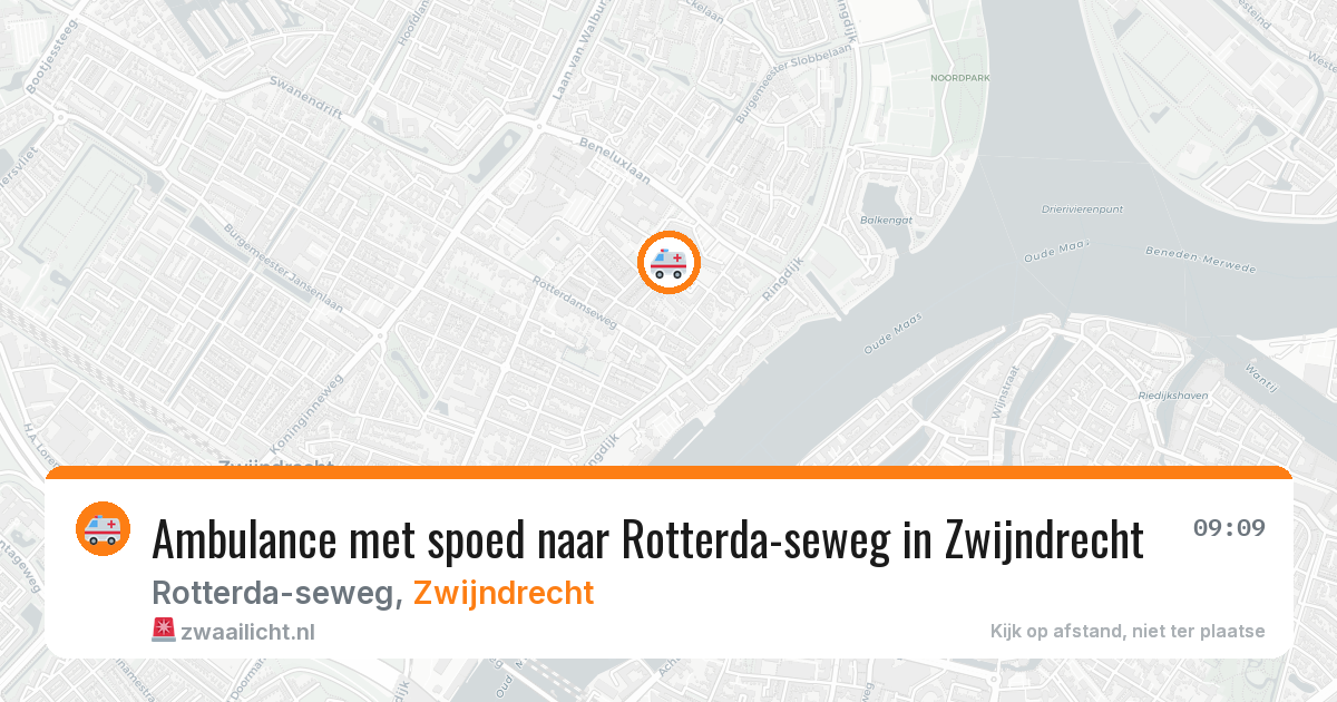 Ambulance met spoed naar Rotterda-seweg in Zwijndrecht — 30 jun 2026