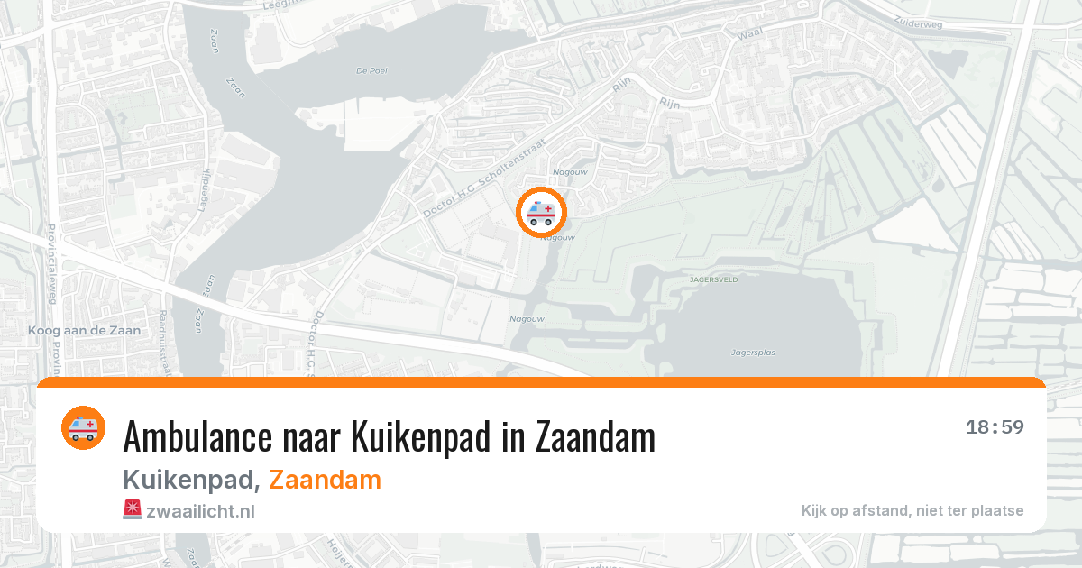 Ambulance naar Kuikenpad in Zaandam — 19 jul 2026
