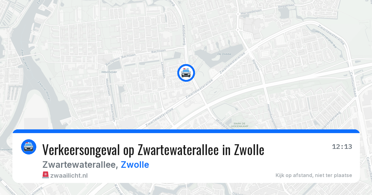Verkeersongeval op Zwartewaterallee in Zwolle — 18 jun 2026