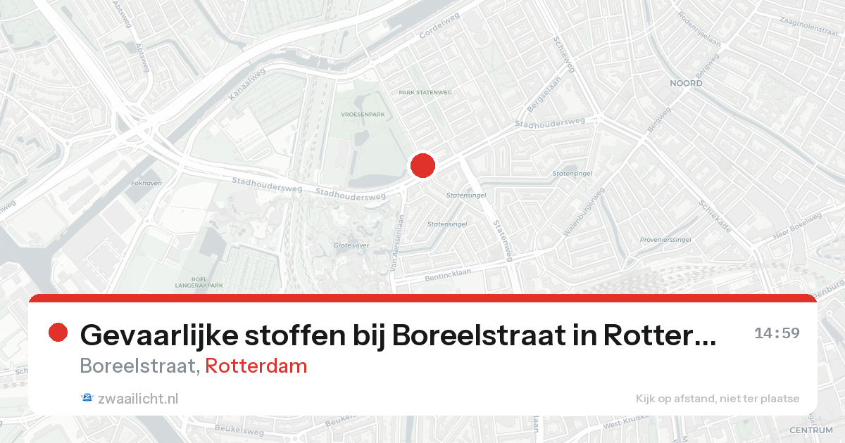 Gevaarlijke stoffen bij Boreelstraat in Rotterdam — 30 jan 2026