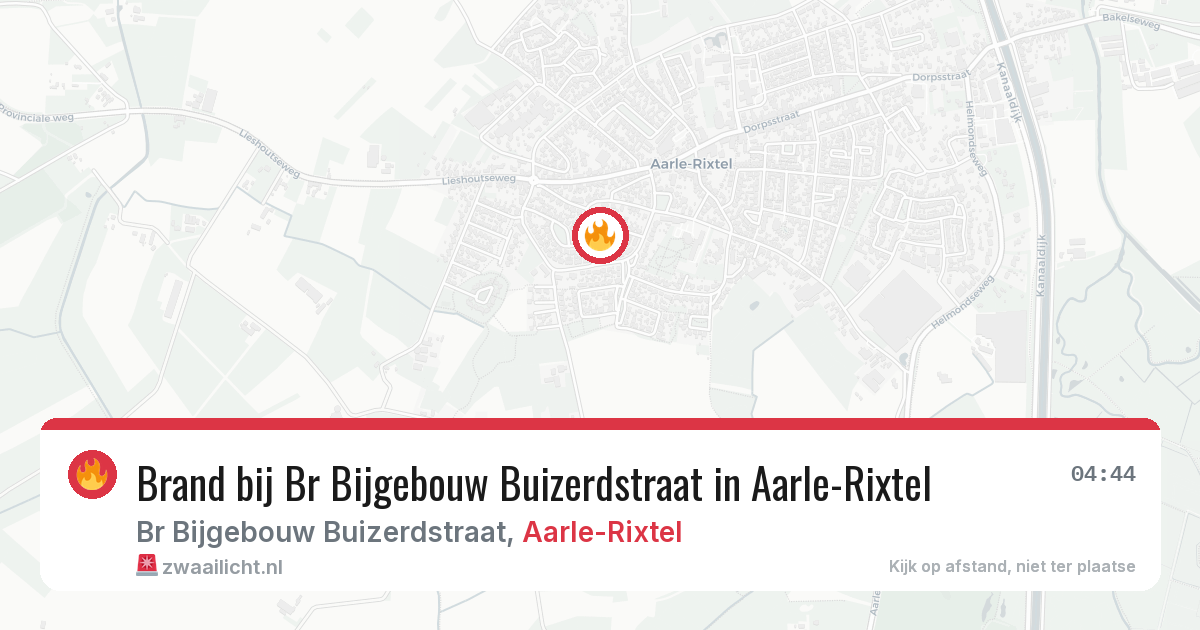 Brand bij Br Bijgebouw Buizerdstraat in Aarle-Rixtel — 11 feb 2026