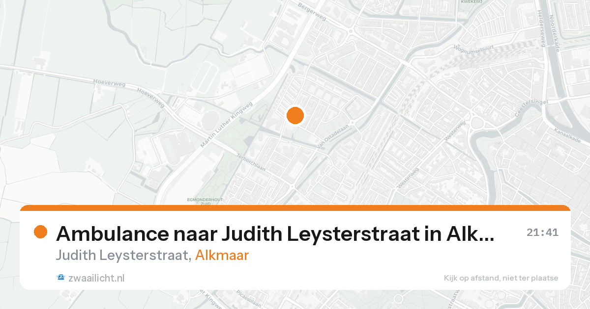 Ambulance naar Judith Leysterstraat in Alkmaar — 17 aug 2026