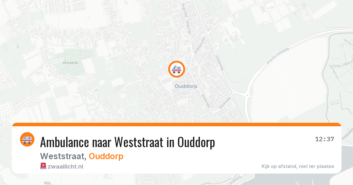 Ambulance naar Weststraat in Ouddorp — 4 aug 2026