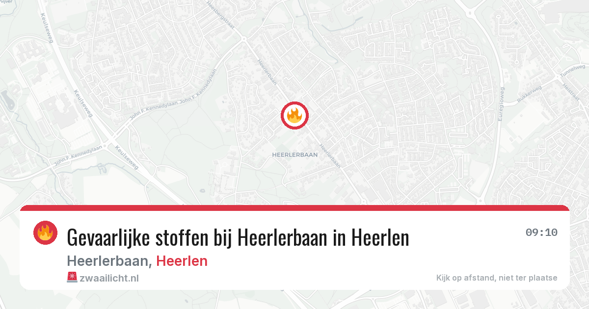 Gevaarlijke stoffen bij Heerlerbaan in Heerlen — 15 jul 2026