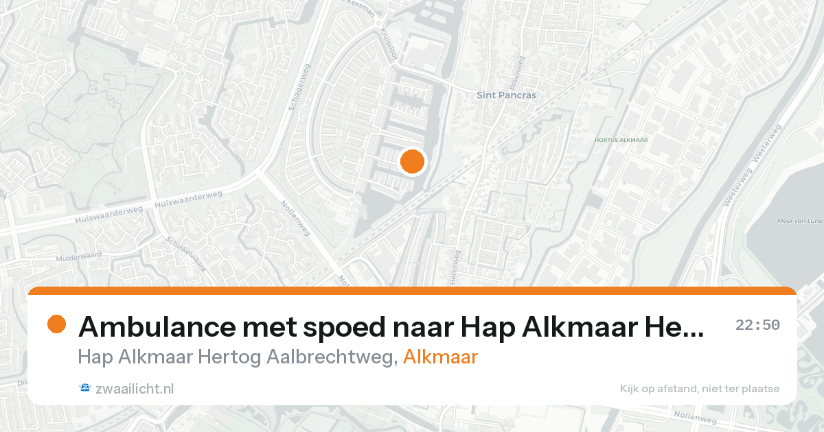 Ambulance met spoed naar Hap Alkmaar Hertog Aalbrechtweg in Alkmaar — 30 jan 2026