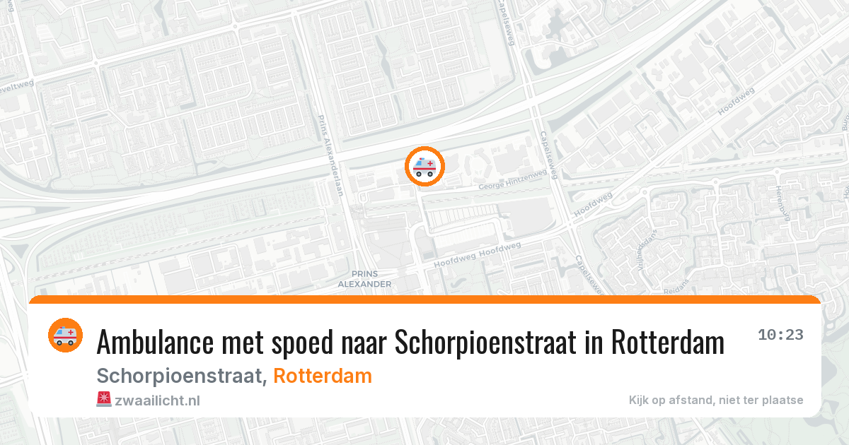 Ambulance met spoed naar Schorpioenstraat in Rotterdam — 3 jul 2026