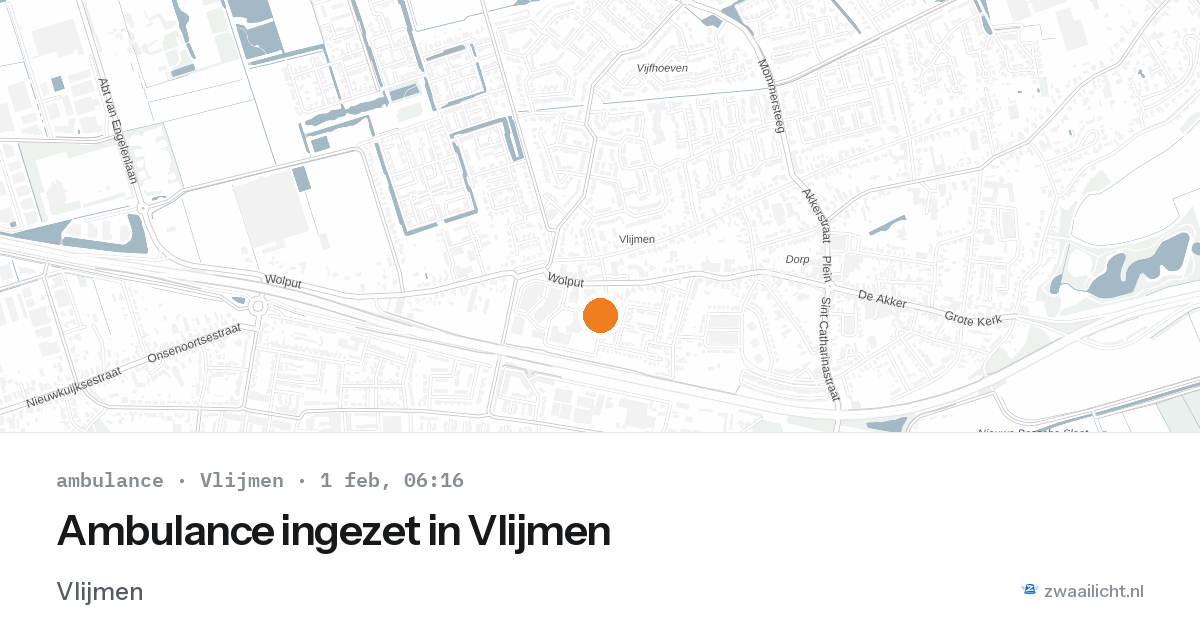Ambulance ingezet in Vlijmen — 1 feb 2026
