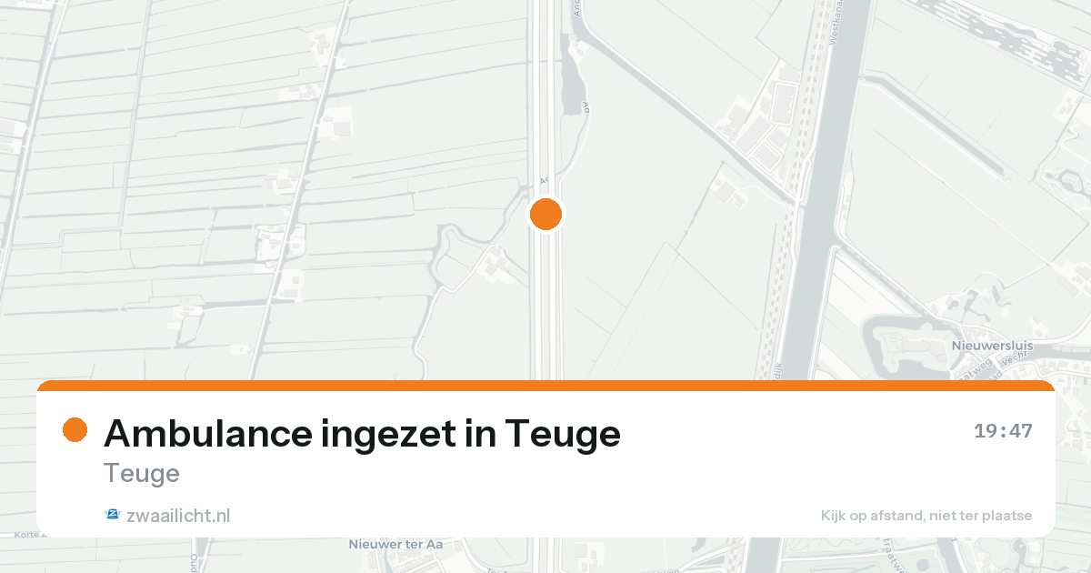 Ambulance ingezet in Teuge — 21 aug 2026