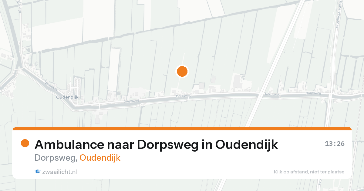 Ambulance naar Dorpsweg in Oudendijk — 19 aug 2026