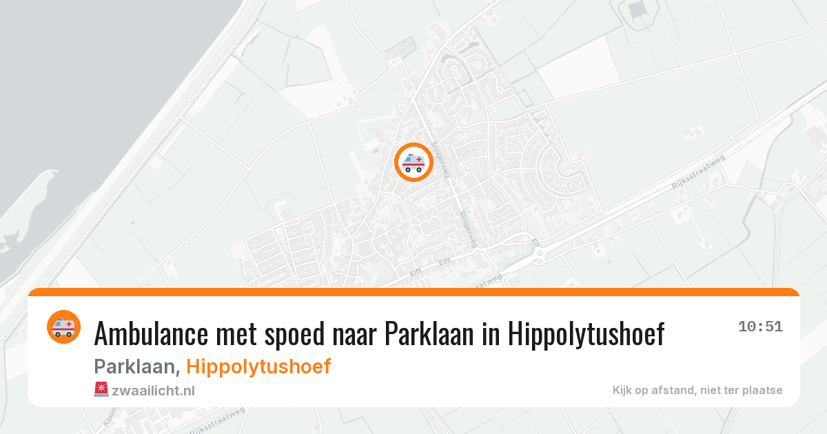 Ambulance met spoed naar Parklaan in Hippolytushoef — 28 mrt 2026