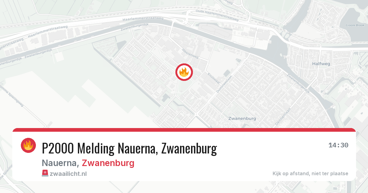 P2000 Melding Nauerna, Zwanenburg — 30 jan 2026