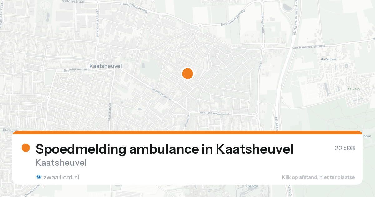 Spoedmelding ambulance in Kaatsheuvel — 14 aug 2026