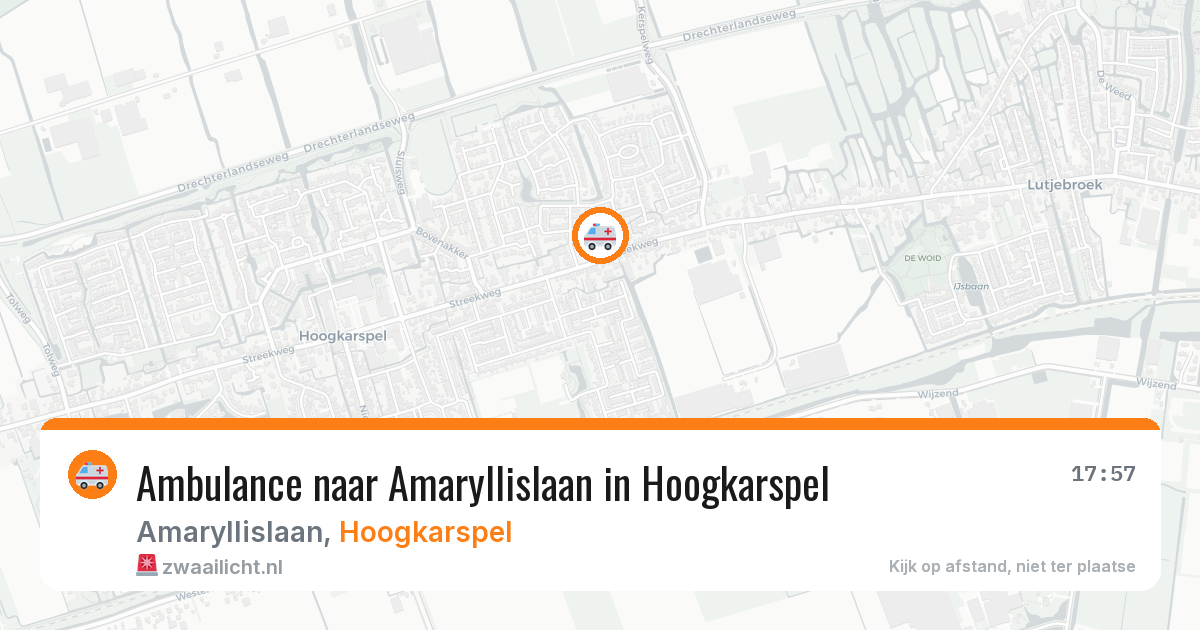 Ambulance naar Amaryllislaan in Hoogkarspel — 19 jul 2026