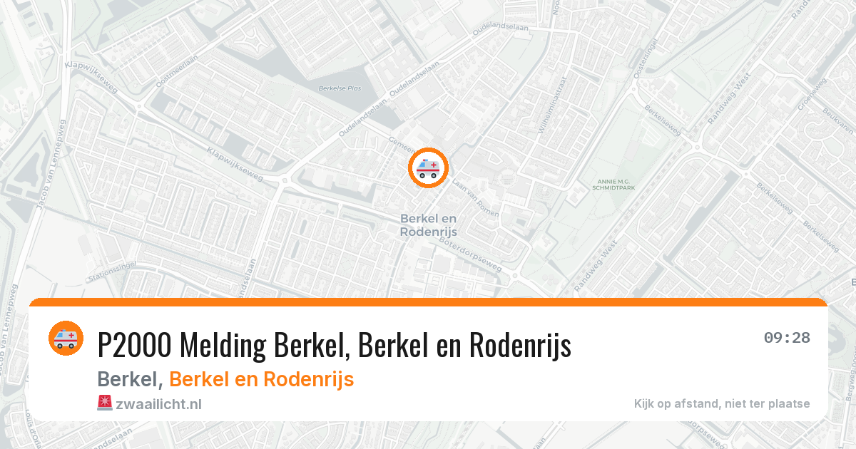 P2000 Melding Berkel, Berkel en Rodenrijs — 4 aug 2026