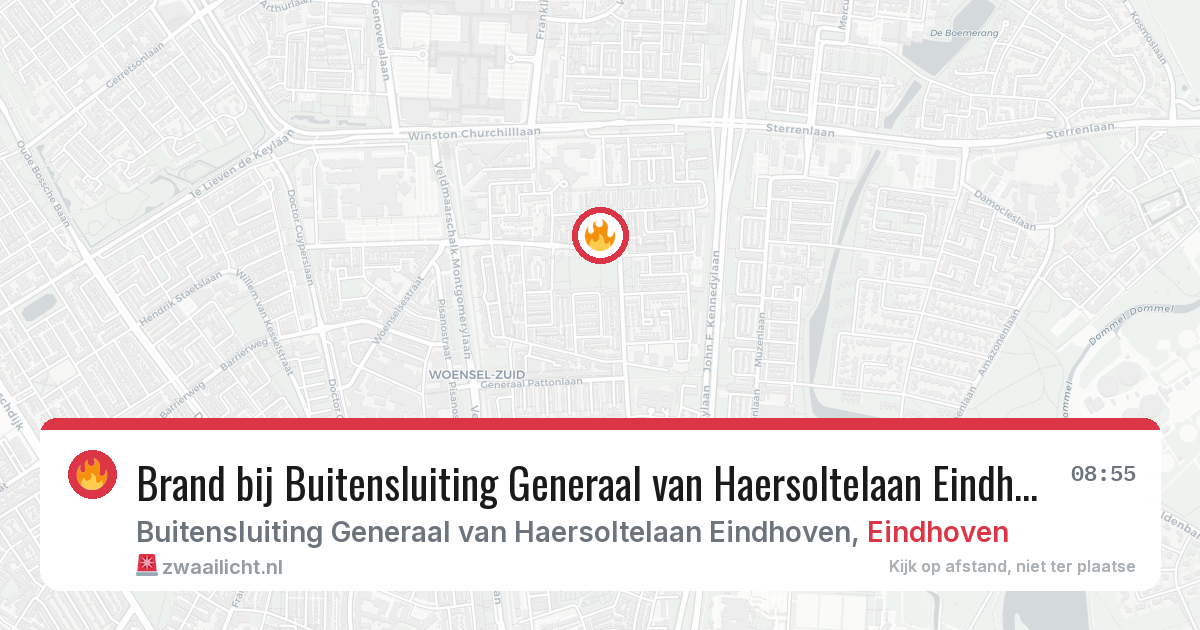 Brand bij Buitensluiting Generaal van Haersoltelaan Eindhoven in Eindhoven — 25 jun 2026
