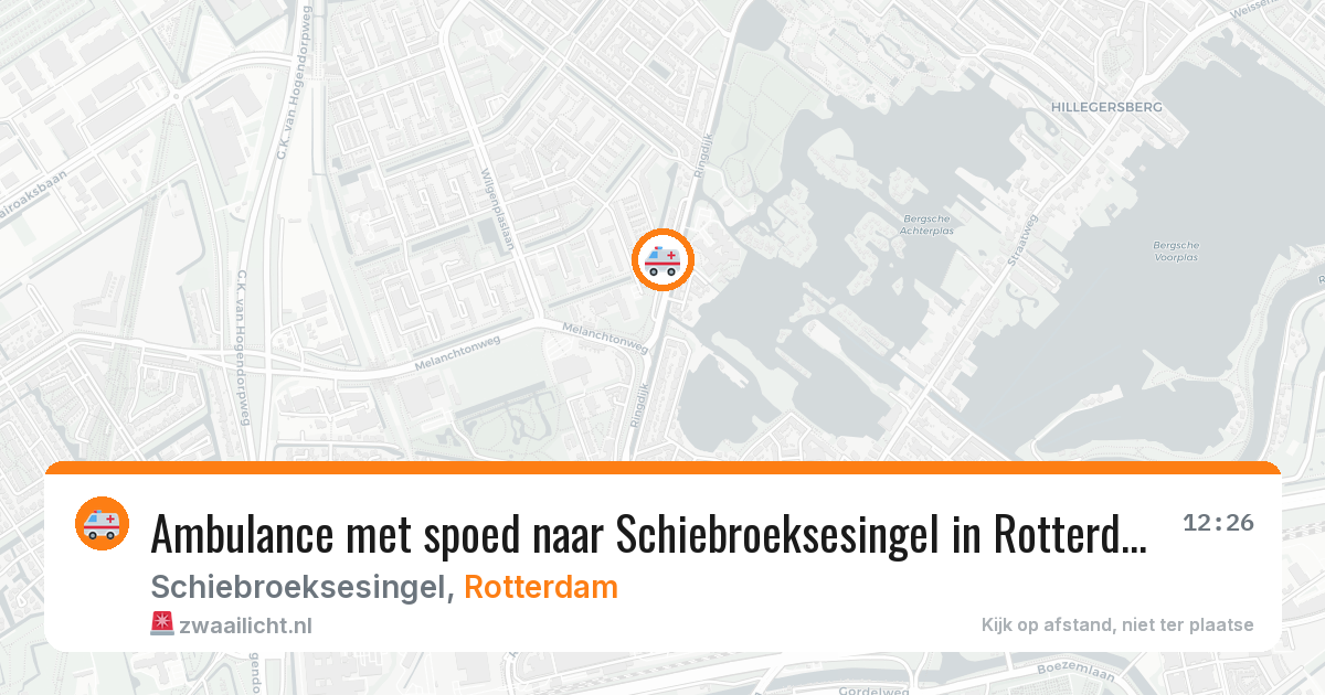 Ambulance met spoed naar Schiebroeksesingel in Rotterdam — 21 mrt 2026