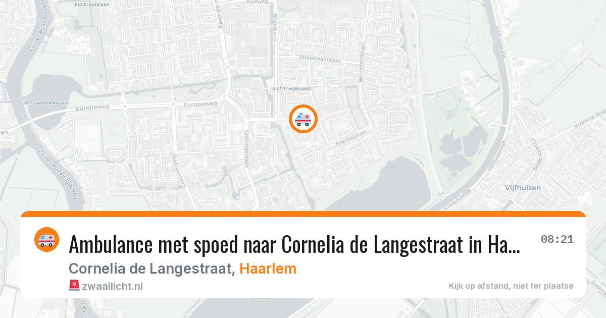 Ambulance met spoed naar Cornelia de Langestraat in Haarlem — 11 jun 2026