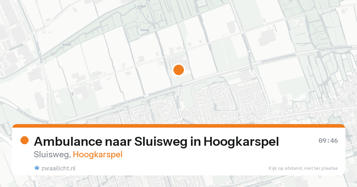 Ambulance naar Sluisweg in Hoogkarspel — 16 aug 2026
